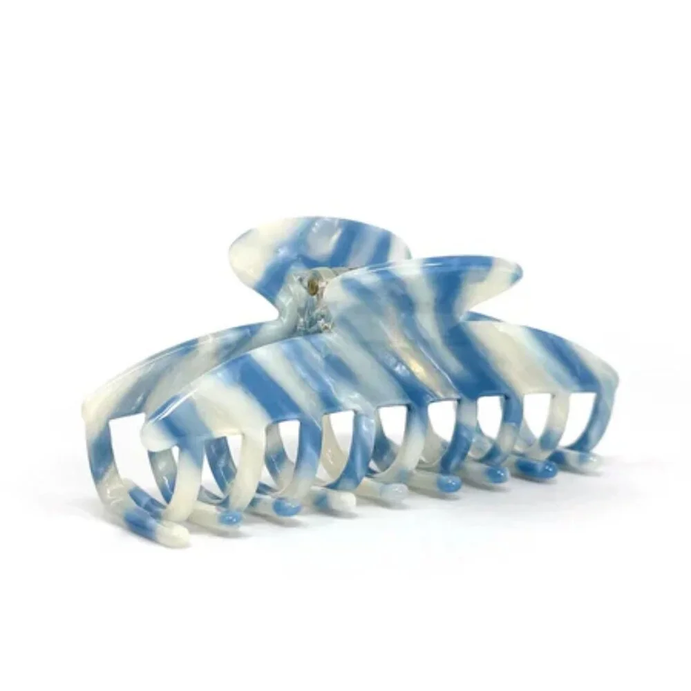 NWT The Big Guy Blue Marbled Hair Claw Clip